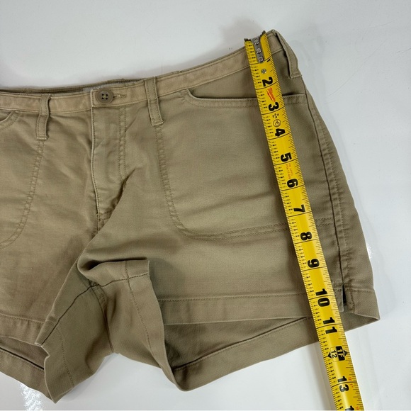 Abercrombie & Fitch SHORTS 100% cotton dark khaki SIZE 4 excellent shorts - Picture 9 of 10